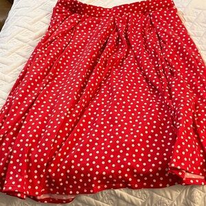 Knit pleated skirt, knee length